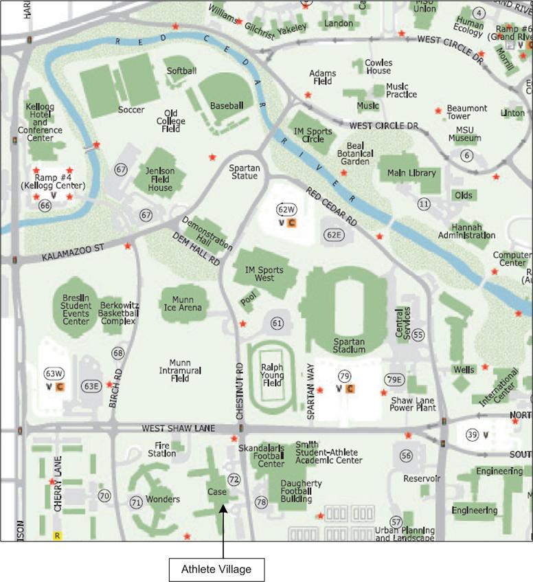 MSU Sports Map